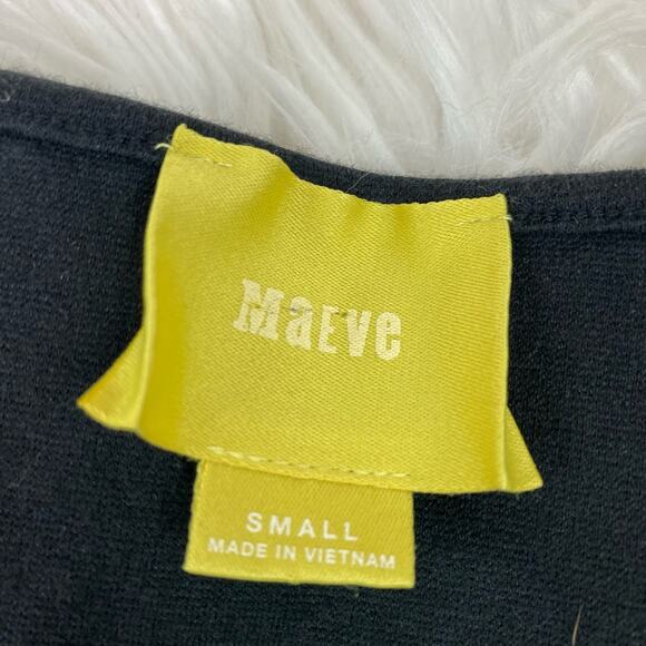 Anthropologie Maeve Corby Colorblock Shift Dress Black Cream Size S - Picture 6 of 16